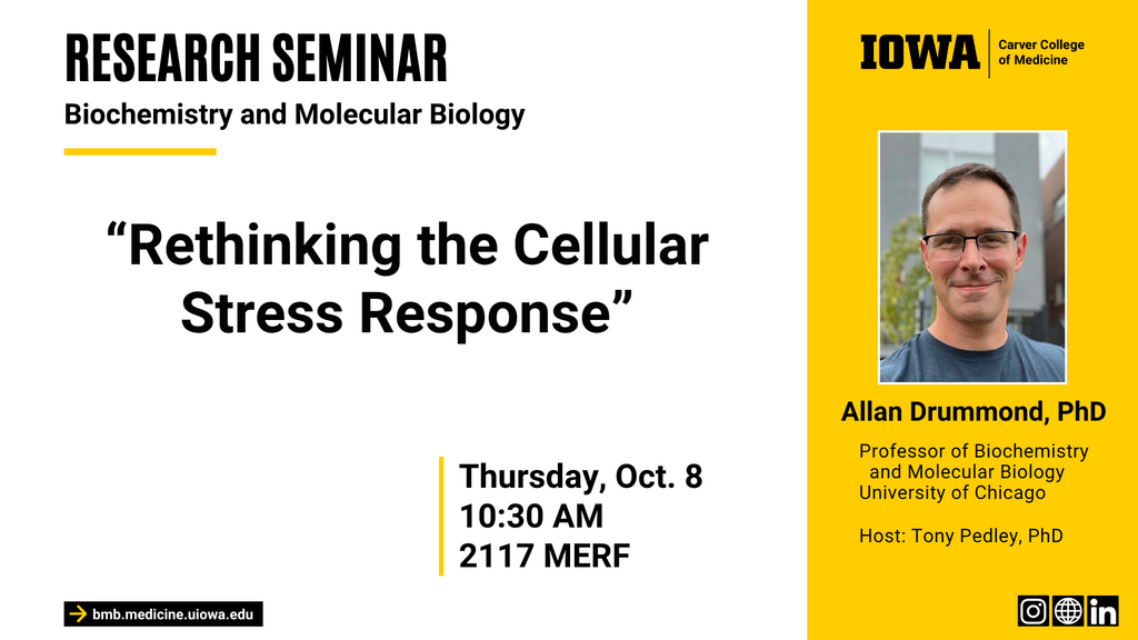 Biochemistry Seminar: "Rethinking the Cellular Stress Response" promotional image